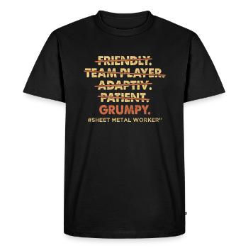 sheet metal worker - Men's Premium Organic T-Shirt - black - Front - Nico (187cm)