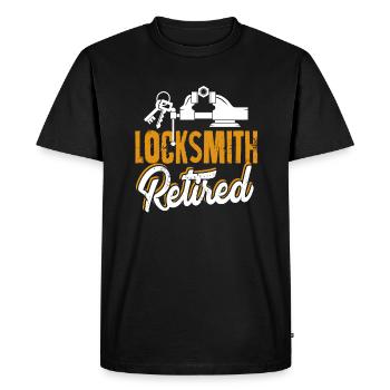 Locksmith Retired Locksmith - Men's Premium Organic T-Shirt - black - Front - Nico (187cm)