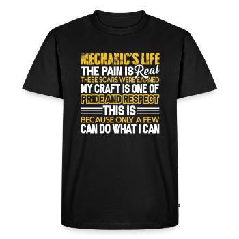 Mechanic Mechanic's Life - Men's Premium Organic T-Shirt - black - Front - Nico (187cm)