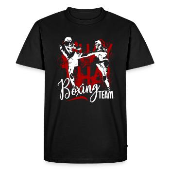 Muay Thai Muay Thai Boxing Team - Men's Premium Organic T-Shirt - black - Front - Nico (187cm)