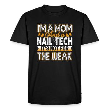 Nail Technician Nail Technician Mom - Men's Premium Organic T-Shirt - black - Front - Nico (187cm)