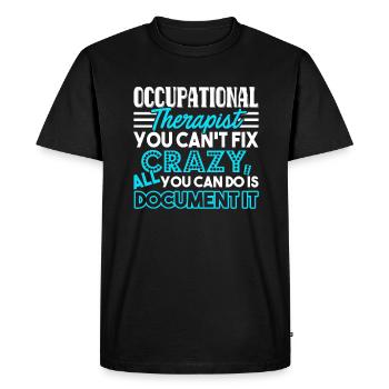 Occupational Therapy Occupational Therapy Funny - Men's Premium Organic T-Shirt - black - Front - Nico (187cm)