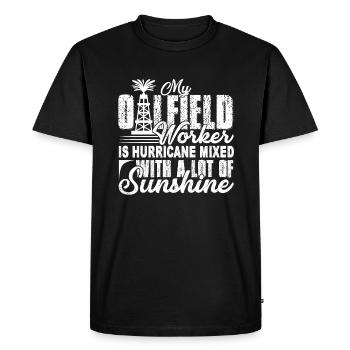 Oilfield Worker My Oilfield Worker - Men's Premium Organic T-Shirt - black - Front - Nico (187cm)