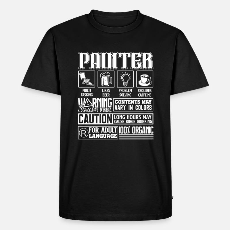 Painter Painter Solve Problems - Men's Premium Organic T-Shirt - black