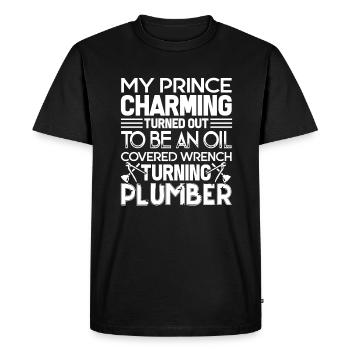 Plumber Plumber Prince Charming - Men's Premium Organic T-Shirt - black - Front - Nico (187cm)
