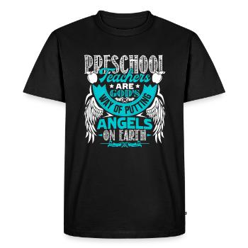 Preschool Teacher Preschool Teachers Angels - Men's Premium Organic T-Shirt - black - Front - Nico (187cm)