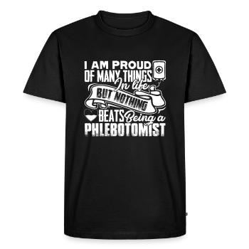 Phlebotomist Proud Being A Phlebotomist - Men's Premium Organic T-Shirt - black - Front - Nico (187cm)