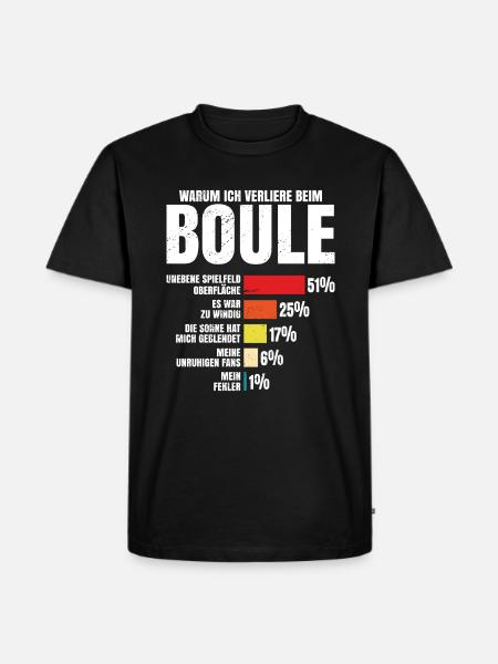 Boule Petanque - Männer Premium Bio T-Shirt - Schwarz