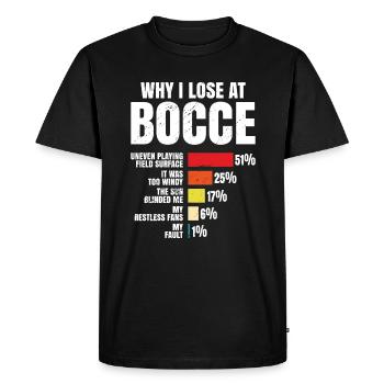 Boule Petanque - Men's Premium Organic T-Shirt - black - Front - Nico (187cm)