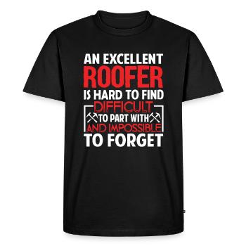 Roofer Roofer Is Hard To Find - Men's Premium Organic T-Shirt - black - Front - Nico (187cm)