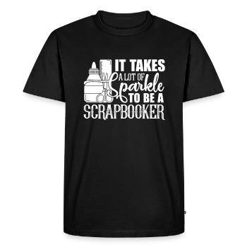 Scrapbook Takes Lot Of Sparkle To Be A Scrapbooker - Men's Premium Organic T-Shirt - black - Front - Nico (187cm)