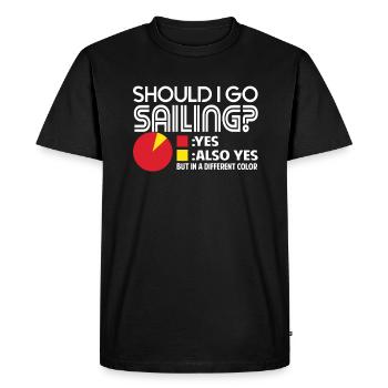 Sailing I Should Go Sailing - Men's Premium Organic T-Shirt - black - Front - Nico (187cm)