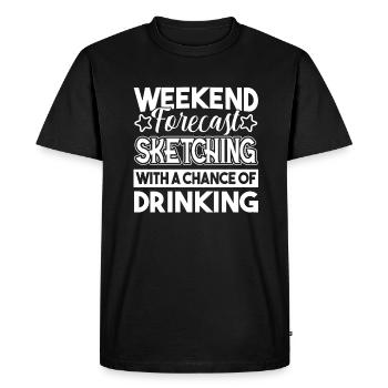 Sketching Weekend Forecast Sketching - Men's Premium Organic T-Shirt - black - Front - Nico (187cm)