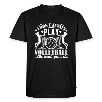 Volleyball Always Play Volleyball - Men's Premium Organic T-Shirt - black - Front - Nico (187cm)