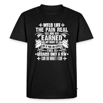 Welder Welder Can Do What I Can - Men's Premium Organic T-Shirt - black - Front - Nico (187cm)