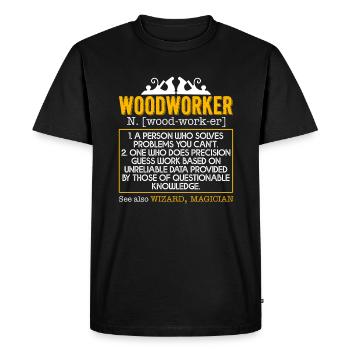 Woodworker Woodworker Definition - Men's Premium Organic T-Shirt - black - Front - Nico (187cm)