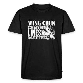 Wing Chun Wing Chun Center Lines Matter - Men's Premium Organic T-Shirt - black - Front - Nico (187cm)