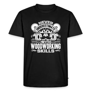 Woodworking Dad With Woodworking Skills - Men's Premium Organic T-Shirt - black - Front - Nico (187cm)