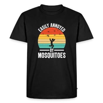 Moustiques - T-shirt Premium bio Homme - noir - Devant - Nico (187cm)