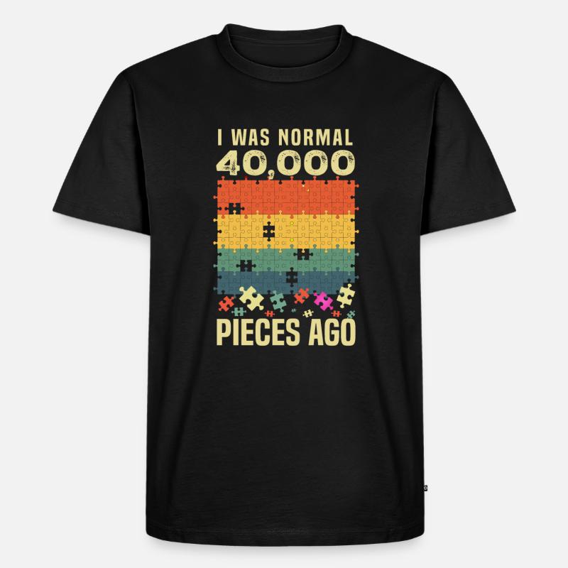 Puzzle - Männer Premium Bio T-Shirt - Schwarz