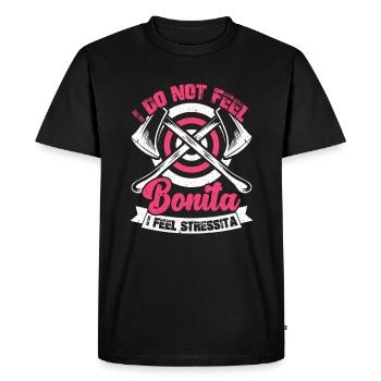 Lancer de hache - T-shirt Premium bio Homme - noir - Devant - Nico (187cm)