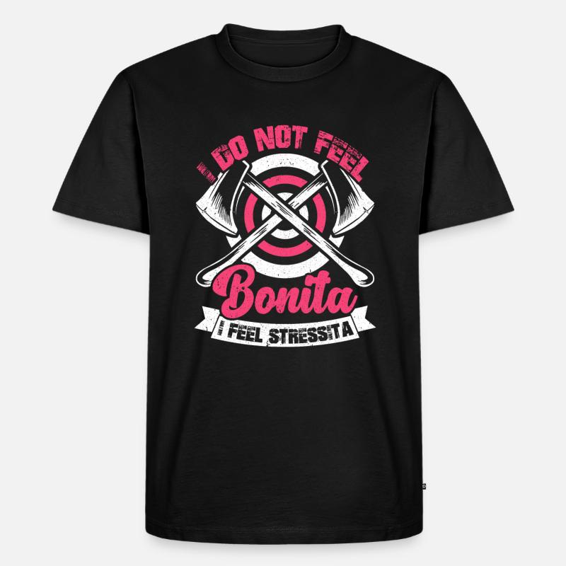Axtwerfen - Männer Premium Bio T-Shirt - Schwarz