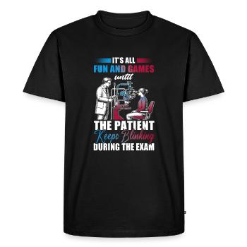 Optometry Optometrist ophthalmologist - Men's Premium Organic T-Shirt - black - Front - Nico (187cm)