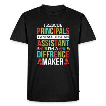 Assistant Principal - Men's Premium Organic T-Shirt - black - Front - Nico (187cm)