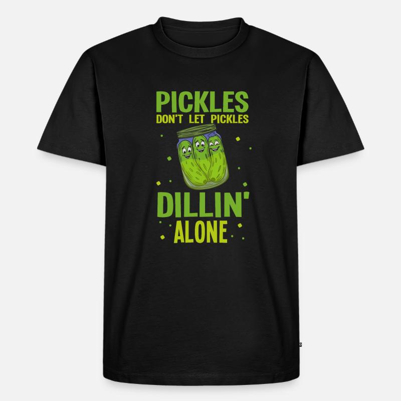 Funny Pickle - Männer Premium Bio T-Shirt - Schwarz