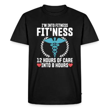 Intensive Care Unit ICU Geriatric Nurse - Men's Premium Organic T-Shirt - black - Front - Nico (187cm)