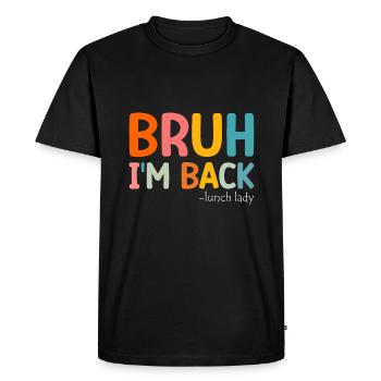 Lunch Lady Premier jour d’école - T-shirt Premium bio Homme - noir - Devant - Nico (187cm)