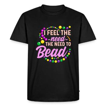 Beading Beader - Men's Premium Organic T-Shirt - black - Front - Nico (187cm)
