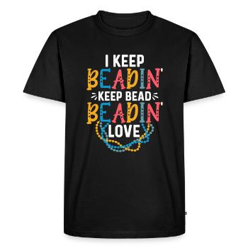 Beading Beader - Men's Premium Organic T-Shirt - black - Front - Nico (187cm)