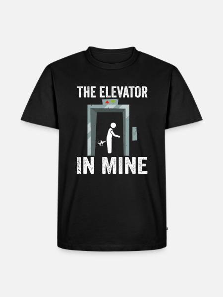 Farting Elevator - Männer Premium Bio T-Shirt - Schwarz