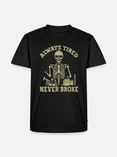 Olieklædt arbejder Olierig arbejder - Herre Premium økologisk T-shirt - sort