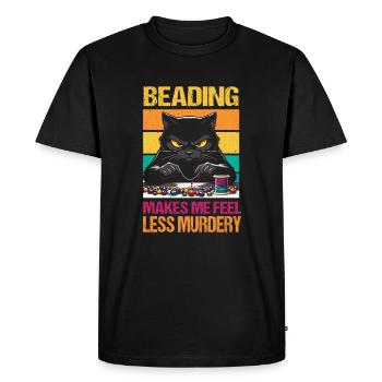 Beading Beader - Men's Premium Organic T-Shirt - black - Front - Nico (187cm)