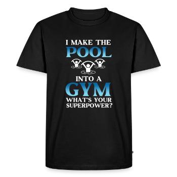 Instructeur d’aquagym - T-shirt Premium bio Homme - noir - Devant - Nico (187cm)
