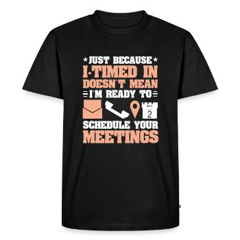 Admin Assistant - Men's Premium Organic T-Shirt - black - Front - Nico (187cm)