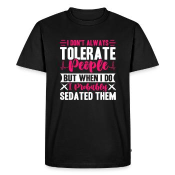 Nurse RN - Men's Premium Organic T-Shirt - black - Front - Nico (187cm)