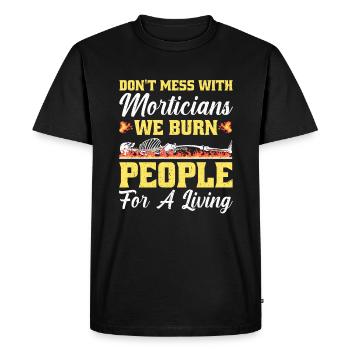 Directeur de funérailles de pompes funèbres - T-shirt Premium bio Homme - noir - Devant - Nico (187cm)