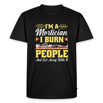 Directeur de funérailles de pompes funèbres - T-shirt Premium bio Homme - noir - Devant - Nico (187cm)