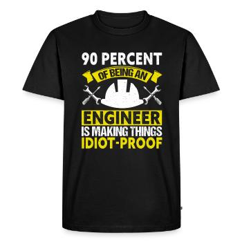 Engineering Engineer - Men's Premium Organic T-Shirt - black - Front - Nico (187cm)