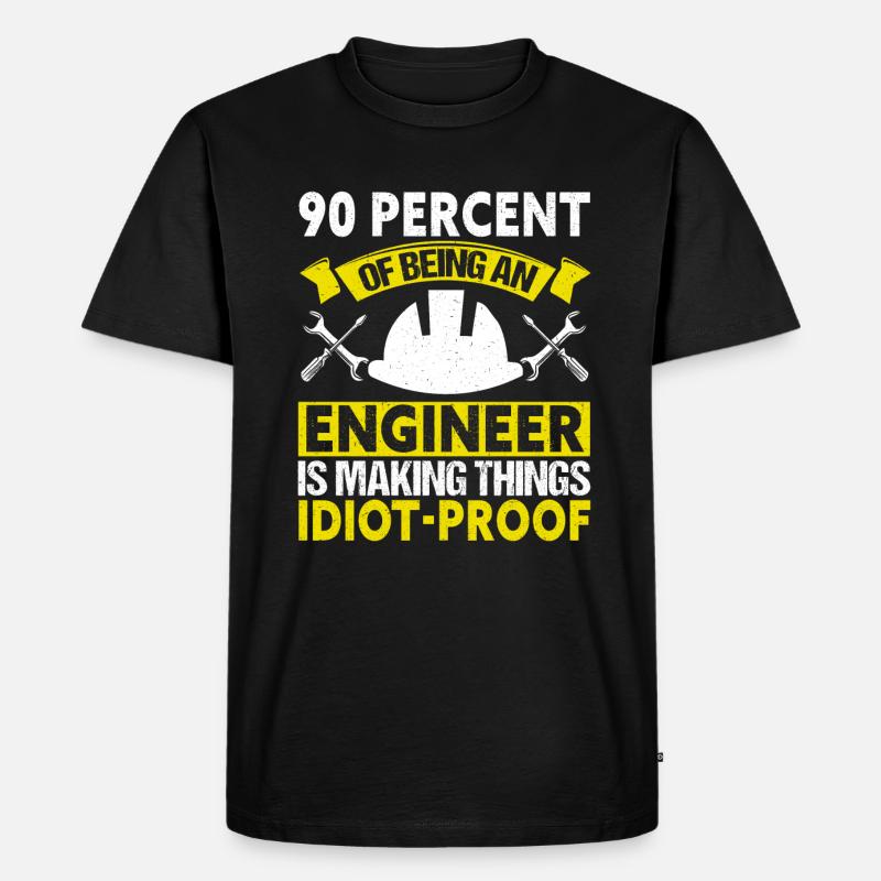 Engineering Engineer - Männer Premium Bio T-Shirt - Schwarz