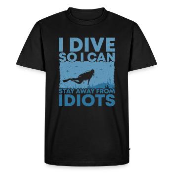 Scuba Diving - Men's Premium Organic T-Shirt - black - Front - Nico (187cm)