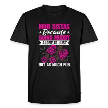 Mud Run Boue Sistas Mudder - T-shirt Premium bio Homme - noir - Devant - Nico (187cm)