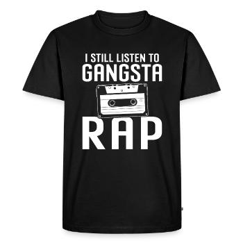Gangsta Rap - Men's Premium Organic T-Shirt - black - Front - Nico (187cm)
