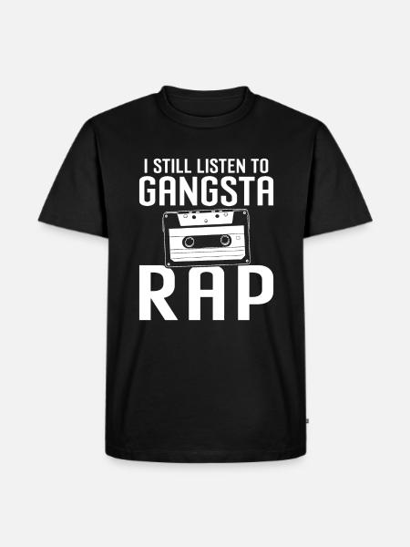 Gangsta Rap - Männer Premium Bio T-Shirt - Schwarz