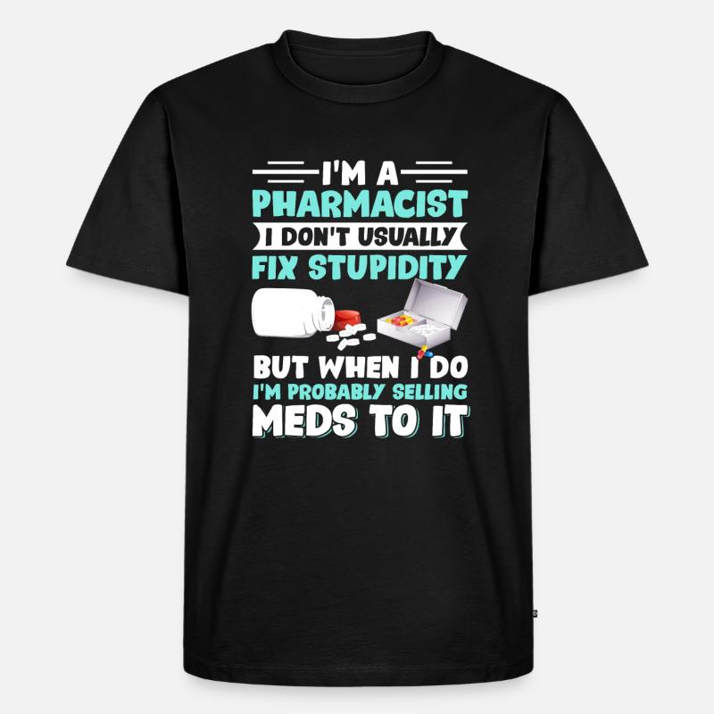 Pharmacist Pharmacy Tech - Men's Premium Organic T-Shirt - black