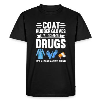 Pharmacist Pharmacy Tech - Men's Premium Organic T-Shirt - black - Front - Nico (187cm)