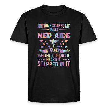 Aide aux médicaments Med Aide - T-shirt Premium bio Homme - noir - Devant - Nico (187cm)